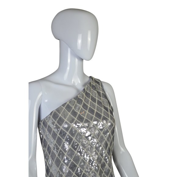 NWT Latin Quarters One Shoulder Sequin Dress - Size S - Picture 7 of 8